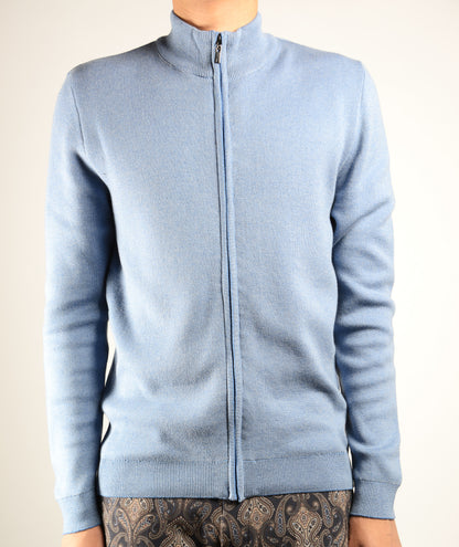 DT Full Zip Melange Polo Ls