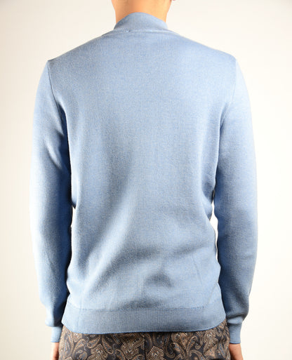 DT Full Zip Melange Polo Ls