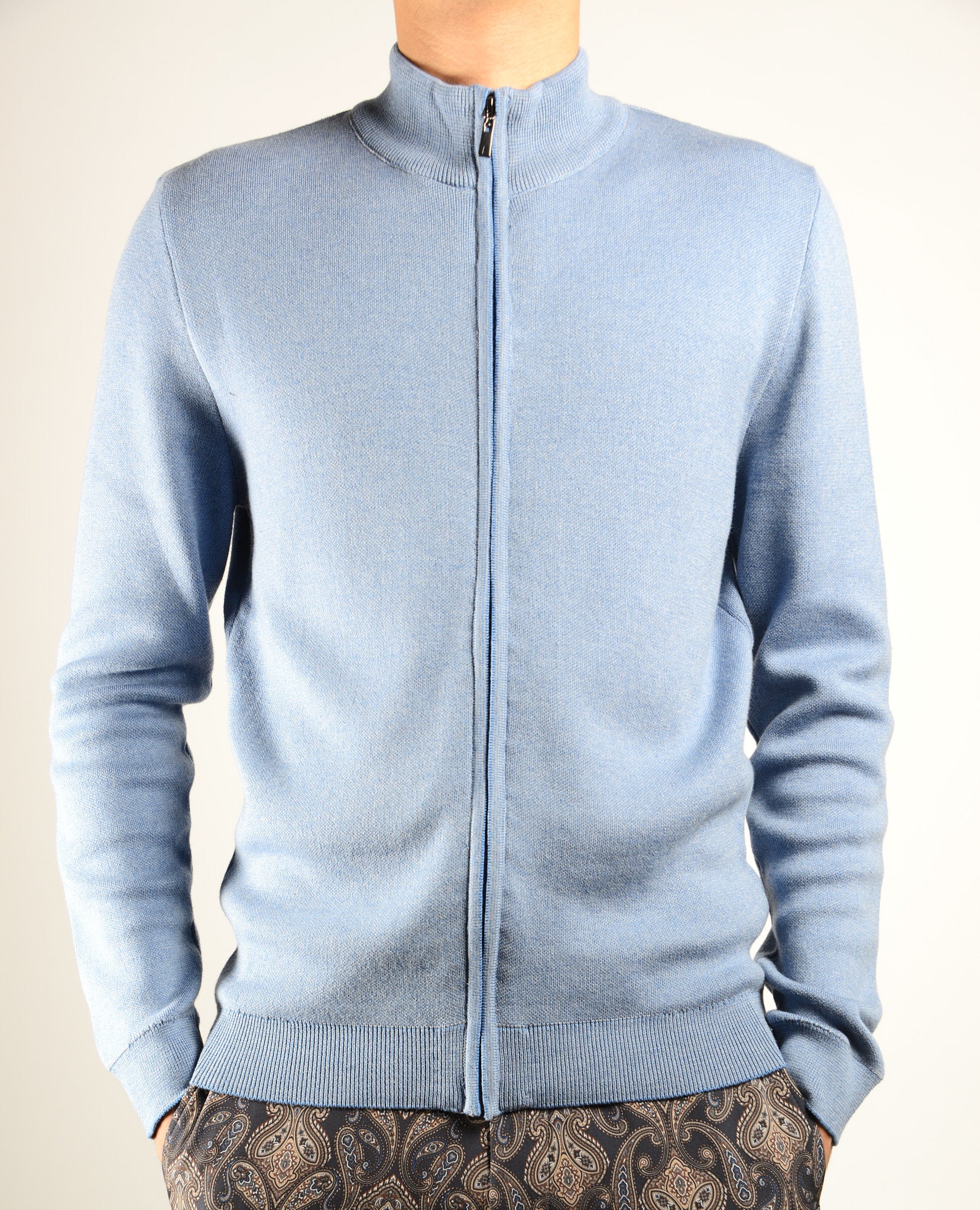 DT Full Zip Melange Polo Ls