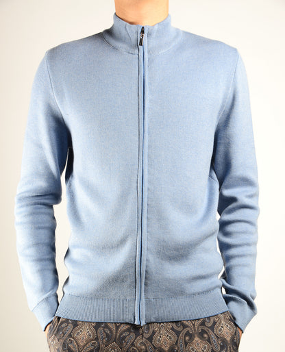 DT Full Zip Melange Polo Ls