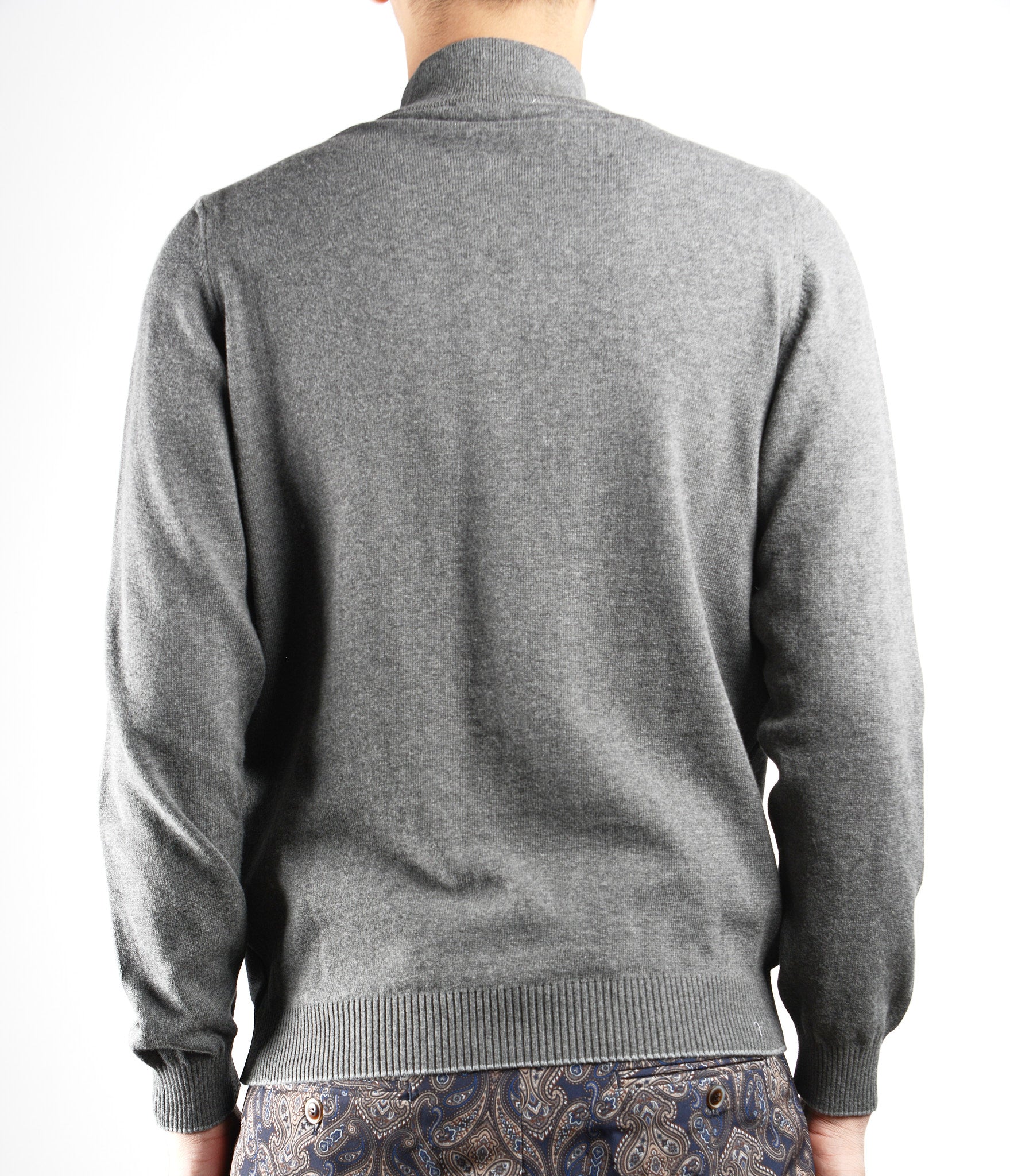 DT 1/4 Zip Melange Mock Ls