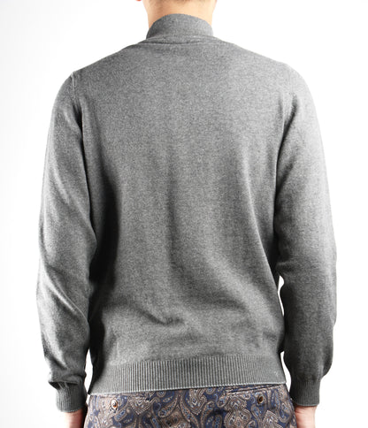 DT 1/4 Zip Melange Mock Ls