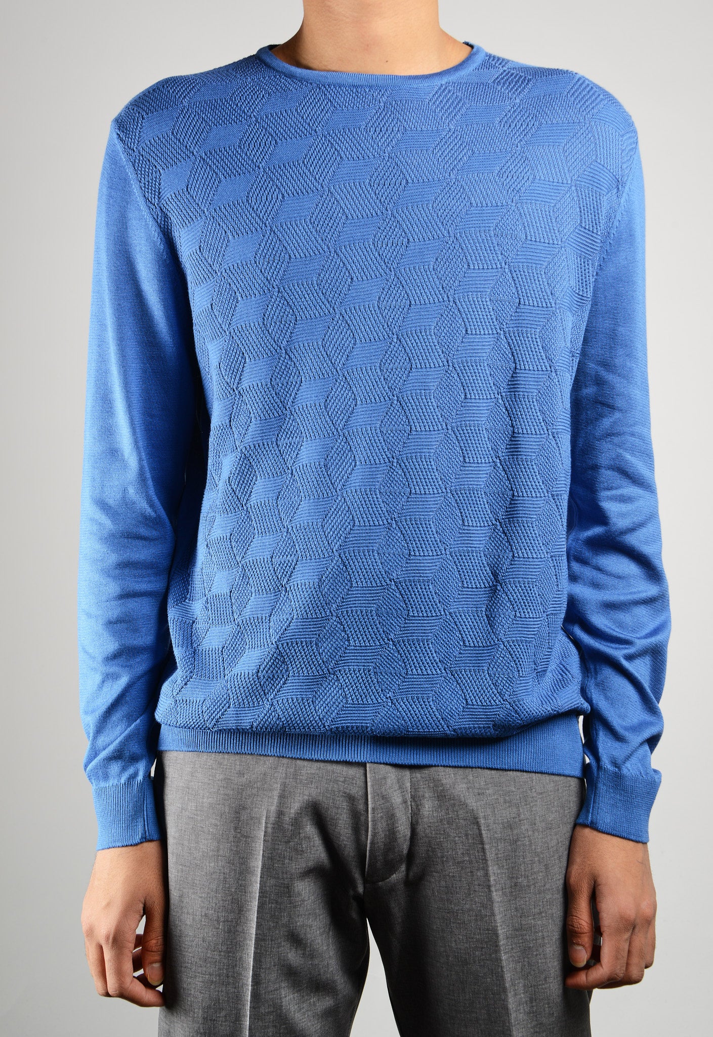 DT Wave Texture Crewneck Ls