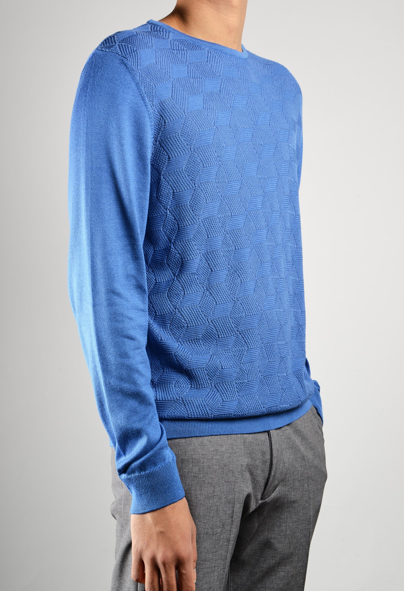 DT Wave Texture Crewneck Ls