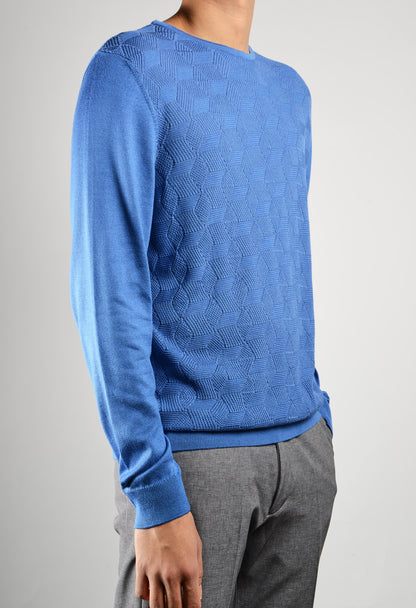 DT Wave Texture Crewneck Ls