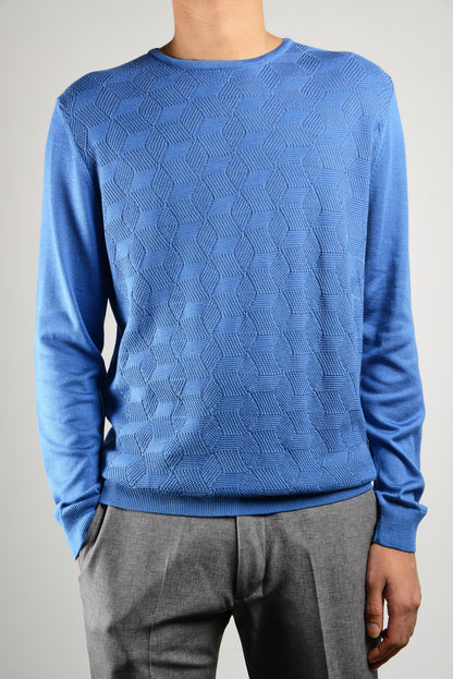 DT Wave Texture Crewneck Ls