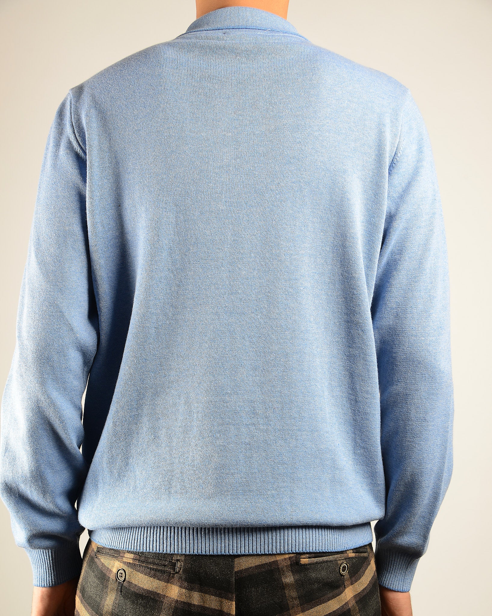 DT Tipped 1/4 Zip Polo Ls