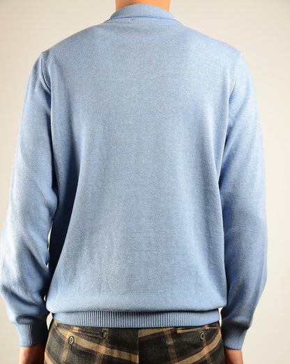DT Tipped 1/4 Zip Polo Ls