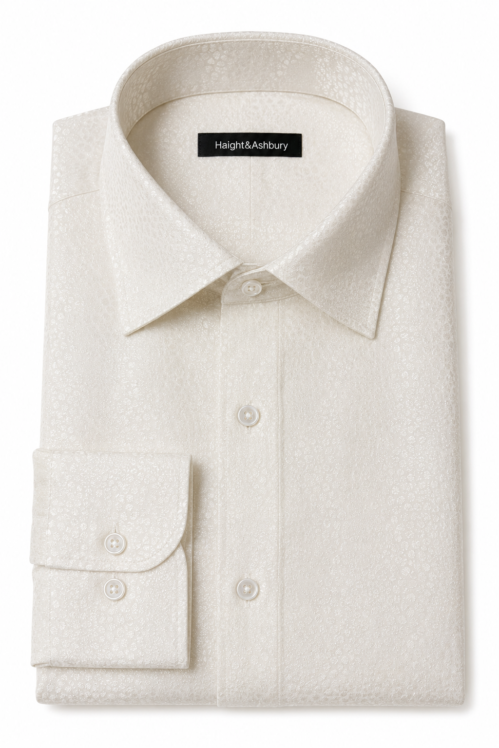 [41749-BEYAZ01] TONAL CEREMONY DRESS SHIRT