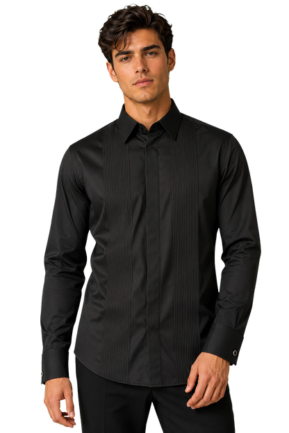 [40153-SIYAH] Z TUXEDO SHIRT