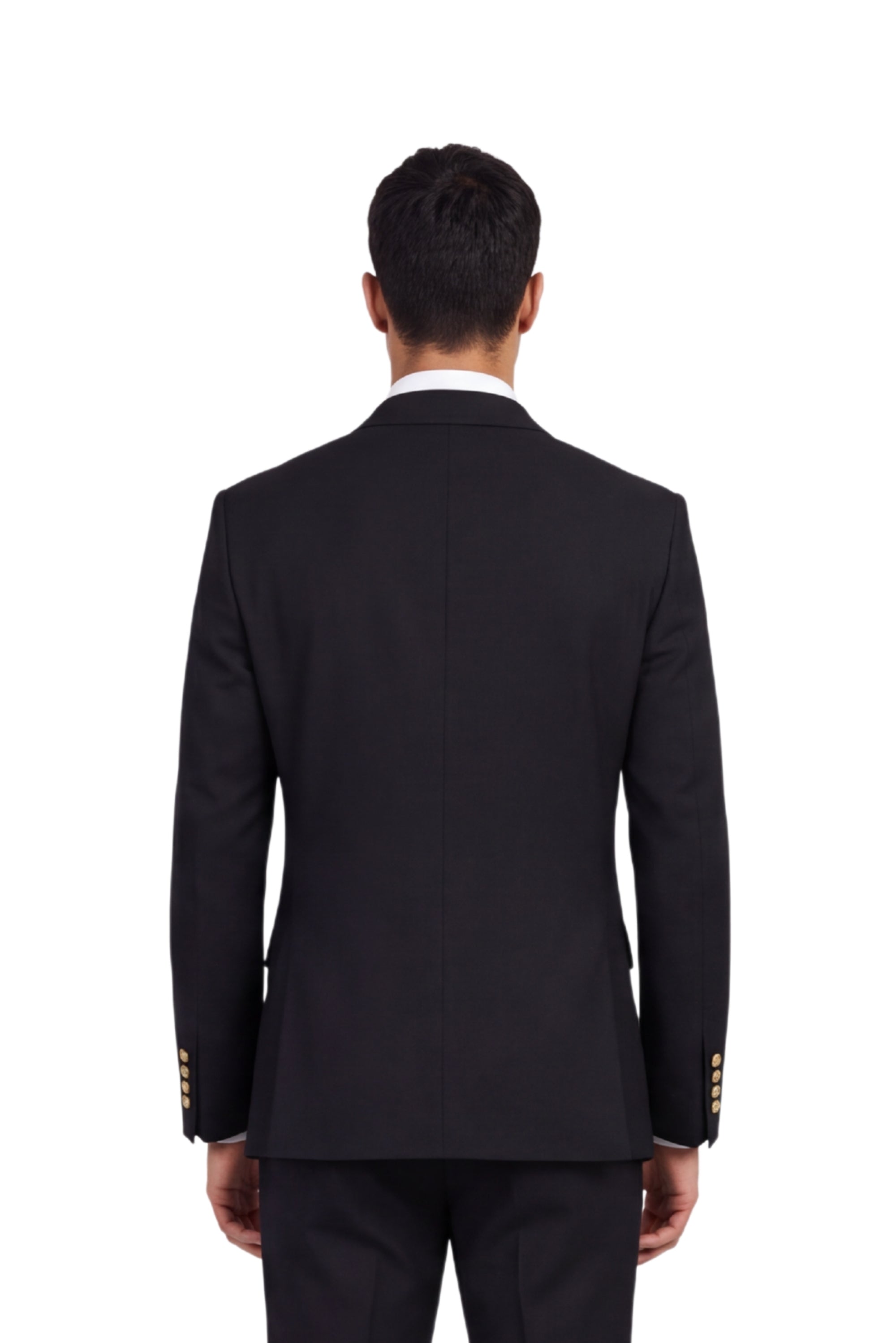 [GB-ATLAS BLACK] ATLAS DB GOLD BUTTON STRETCH BLAZER