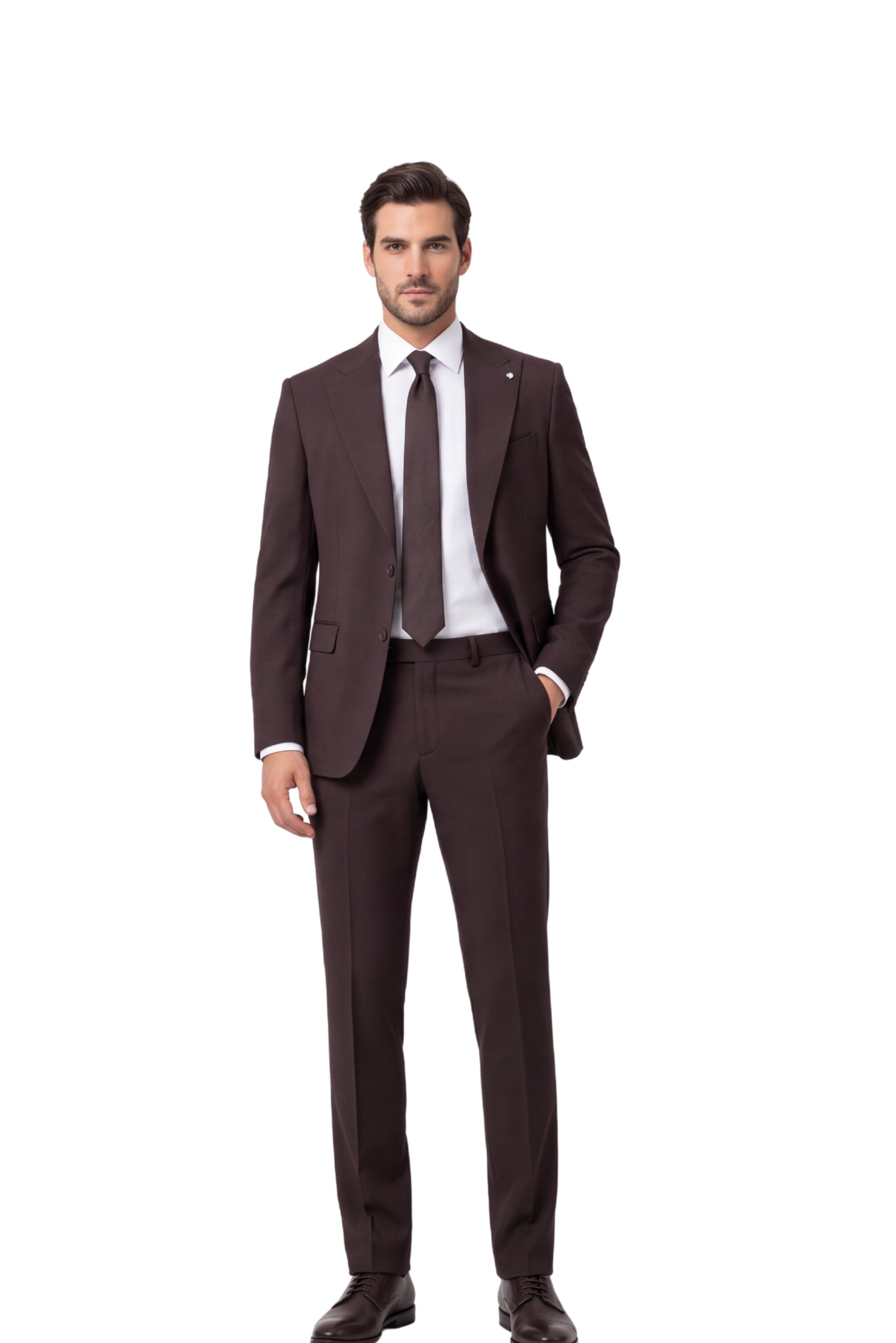 [ATLAS BROWN1231] ATLAS SB STRETCH BLAZER