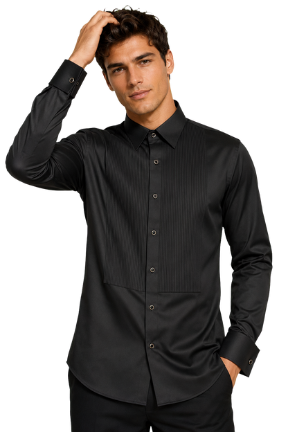 [40154-SIYAH] Z TUXEDO SHIRT