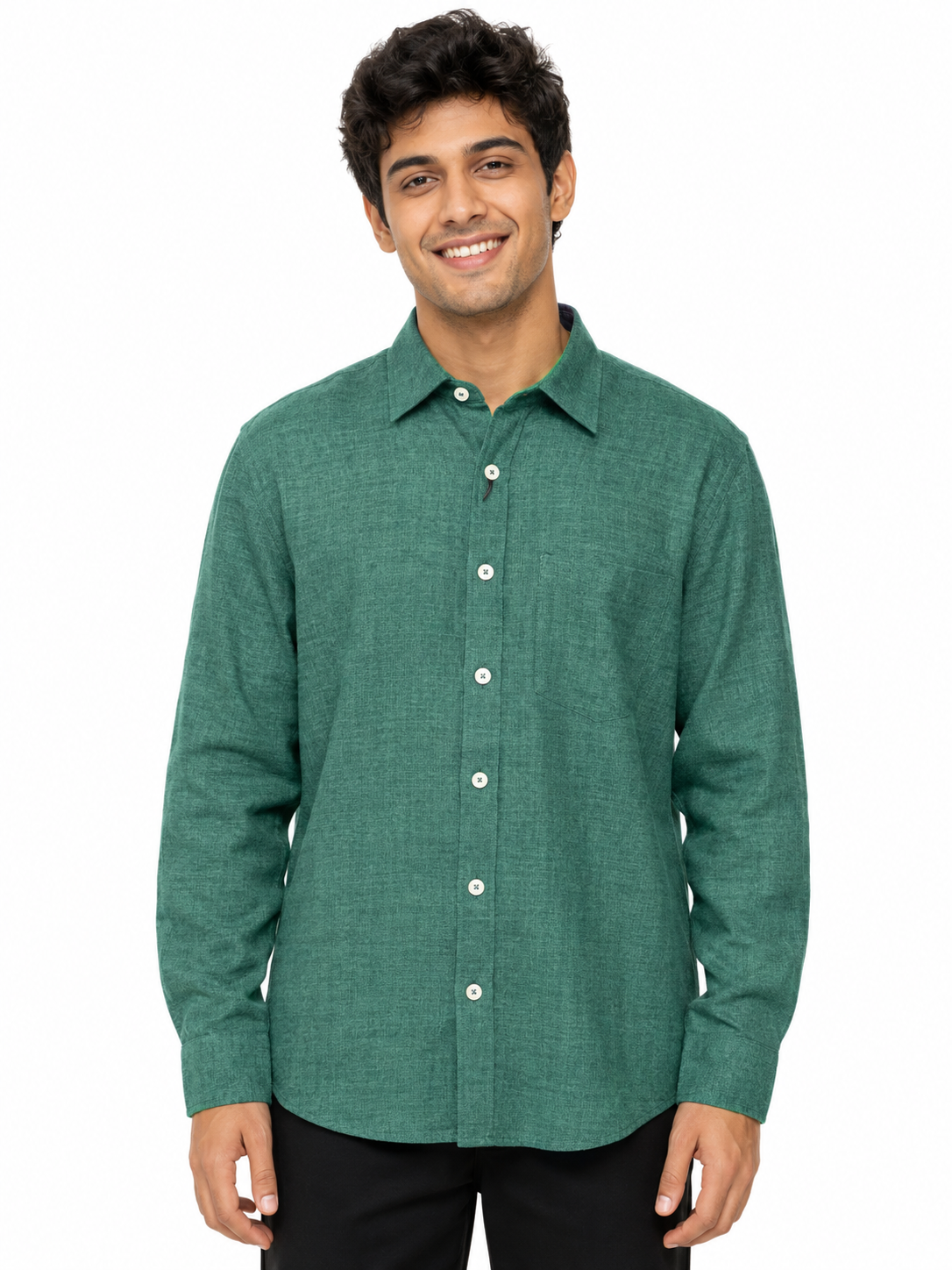 [48017-31] LS MICRO CRIMP SHIRT