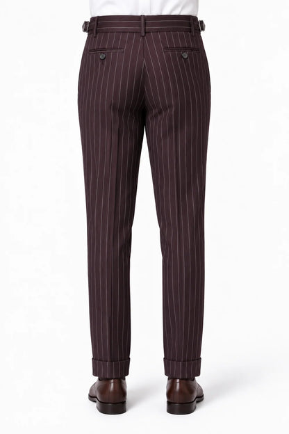[PCFSTARMEN KING-33043] STARMENKING PINSTRIPE SIDEBUCKLE CF PANT