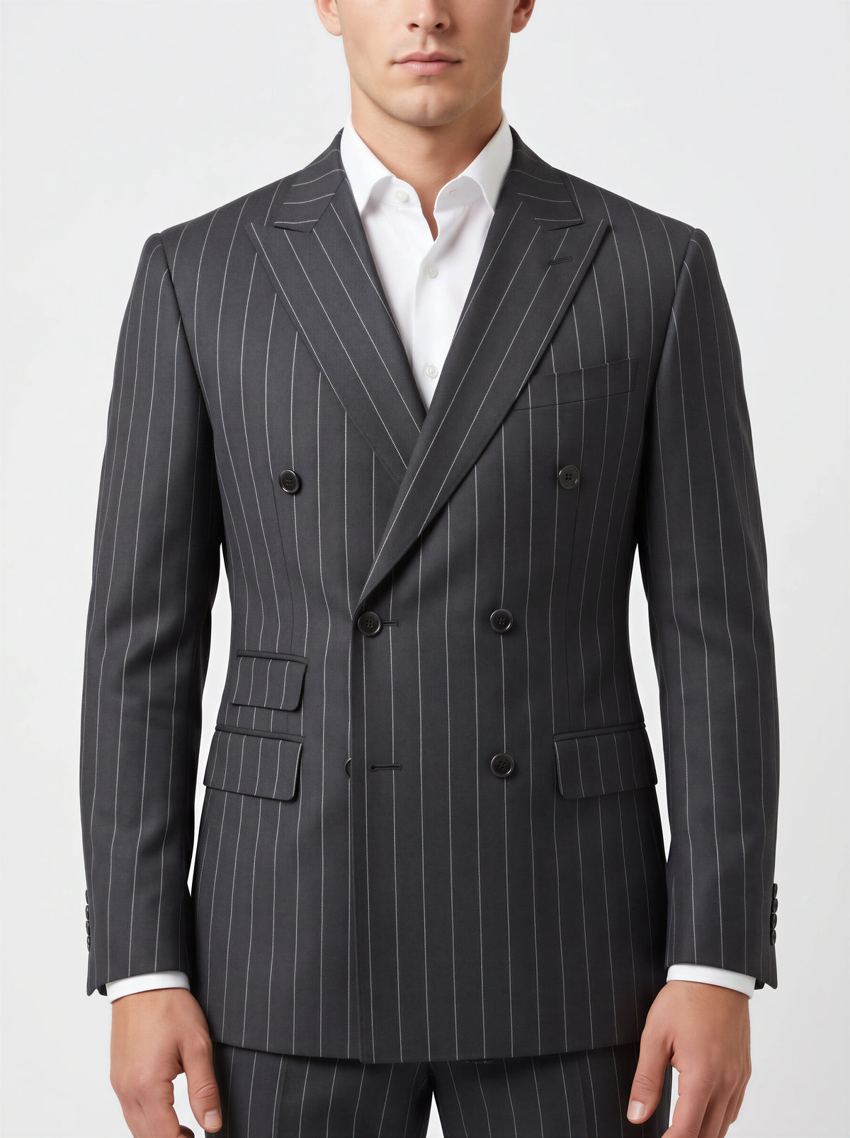 [CFMESSINA1-2] MESSINA PINSTRIPE DB CLASSIC FIT BLAZER