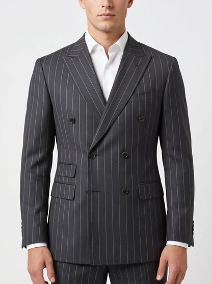 [CFMESSINA1-2] MESSINA PINSTRIPE DB CLASSIC FIT BLAZER