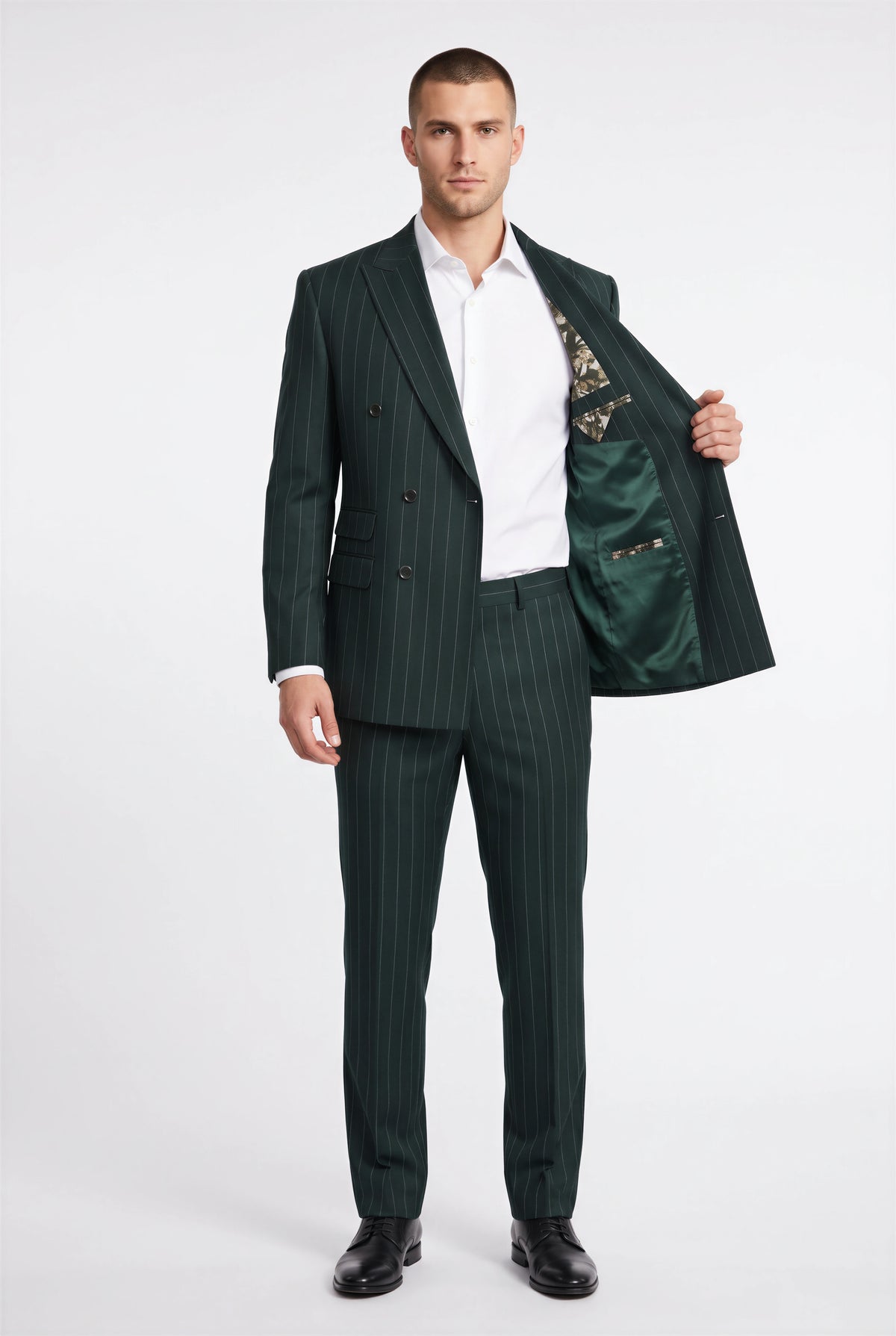 [CFMESSINA8-1] MESSINA PINSTRIPE DB CLASSIC FIT BLAZER