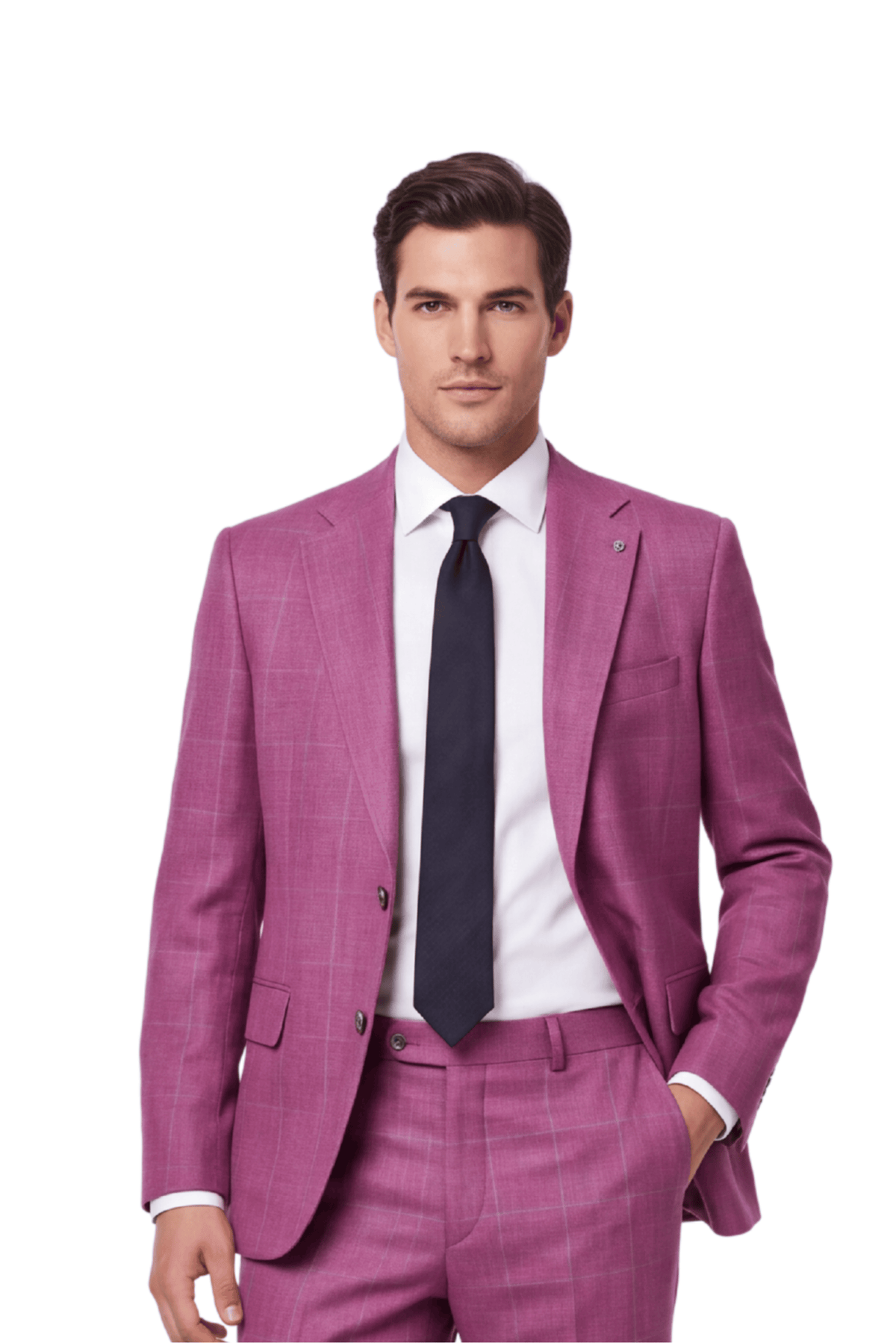[CFB1241-25A] ACTIVE WINDOWPANE CLASSIC FIT BLAZER