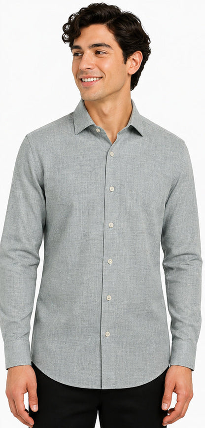 [48017-60] LS MICRO CRIMP SHIRT