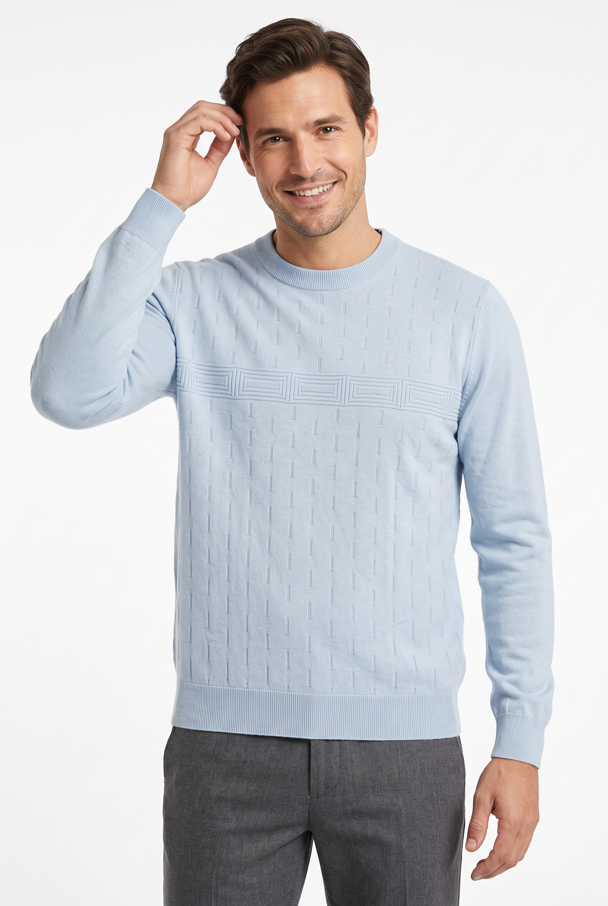 [32075-00-411] DT CASHMERE CREW LS