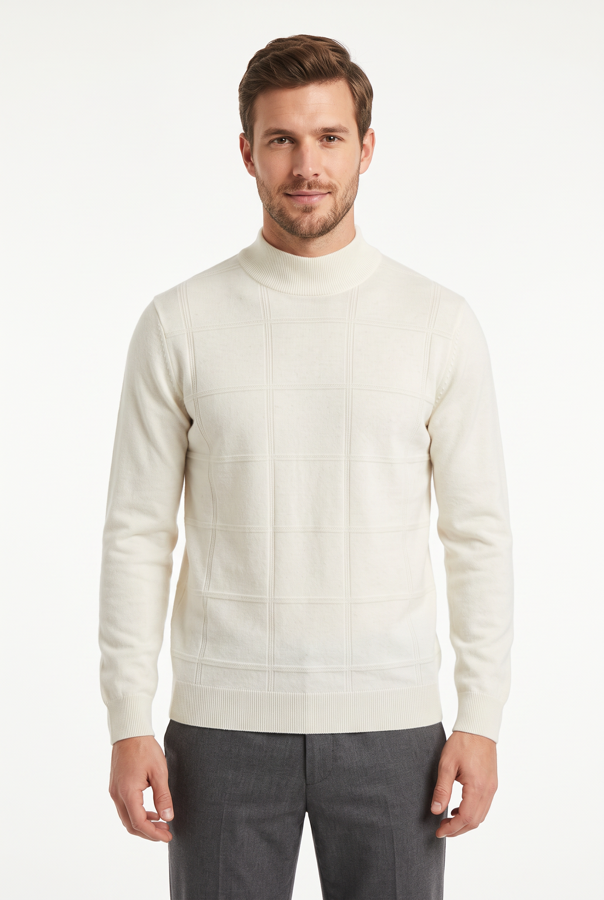 [32097-00-108] CASHMERE BLEND LS MOCKNECK