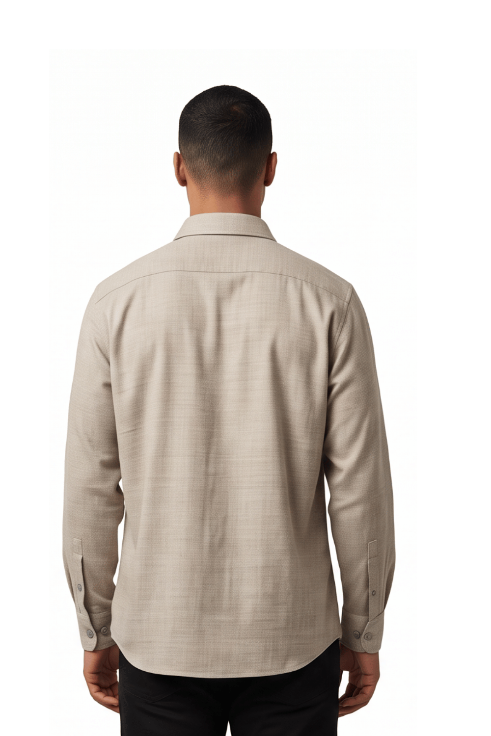 [48017-03] LS MICRO CRIMP SHIRT