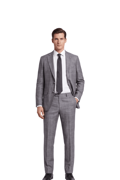 [CFB1241-19A] ACTIVE WINDOWPANE CLASSIC FIT BLAZER
