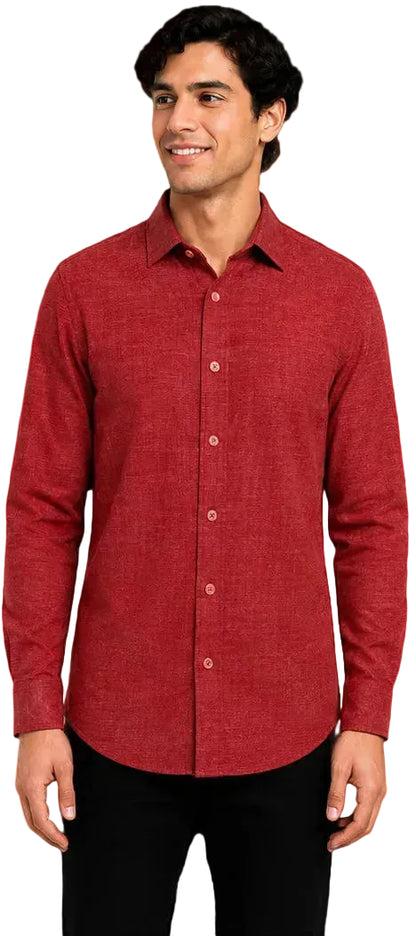 [48017-21] LS MICRO CRIMP SHIRT