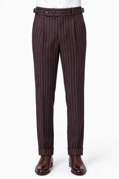 [PCFSTARMEN KING-33043] STARMENKING PINSTRIPE SIDEBUCKLE CF PANT
