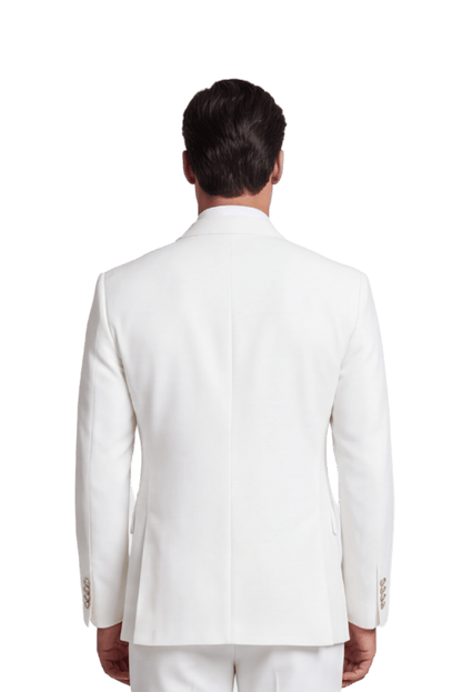 [GB-ATLAS ECRU] ATLAS DB GOLD BUTTON STRETCH BLAZER