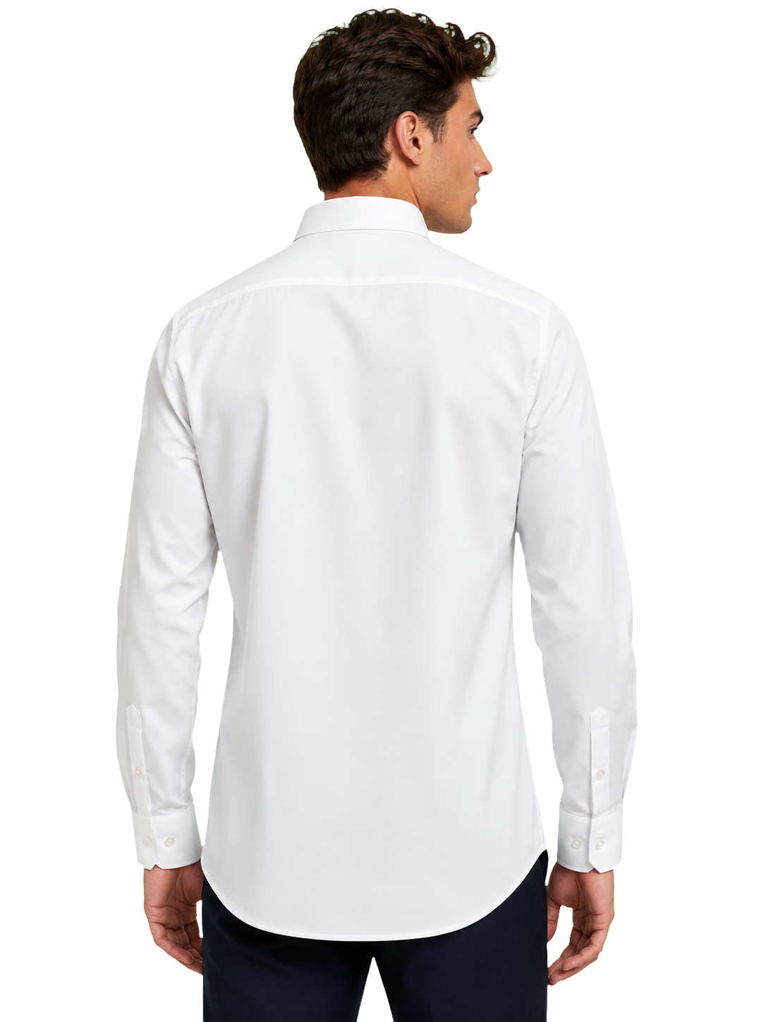 [41751-BEYAZ] PIN COLLAR SATIN SHIRT
