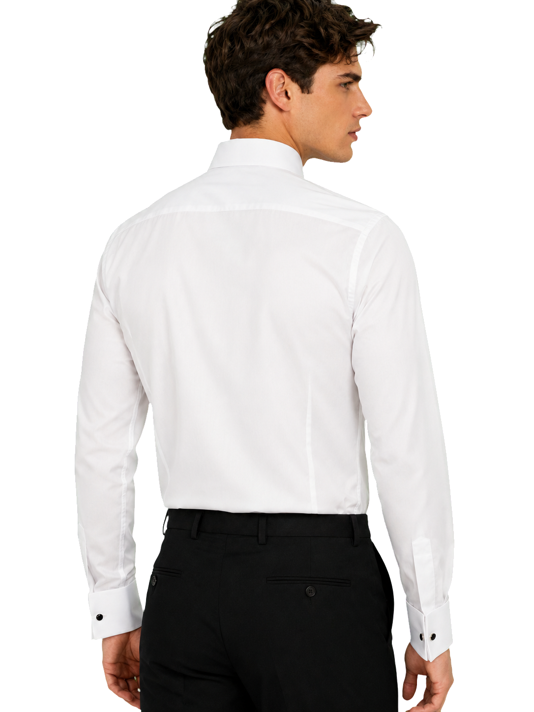 [40154-BEYAZ] Z TUXEDO SHIRT