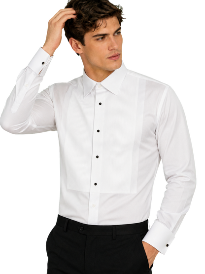 [40154-BEYAZ] Z TUXEDO SHIRT