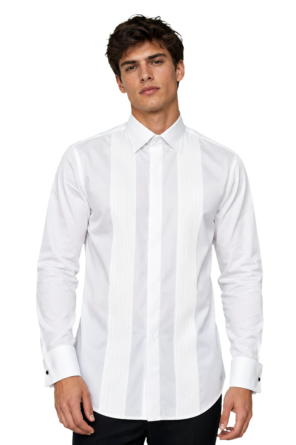 [40153-BEYAZ] Z TUXEDO SHIRT