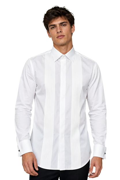 [40153-BEYAZ] Z TUXEDO SHIRT