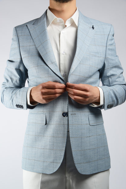 Euro Windowpane Blazer
