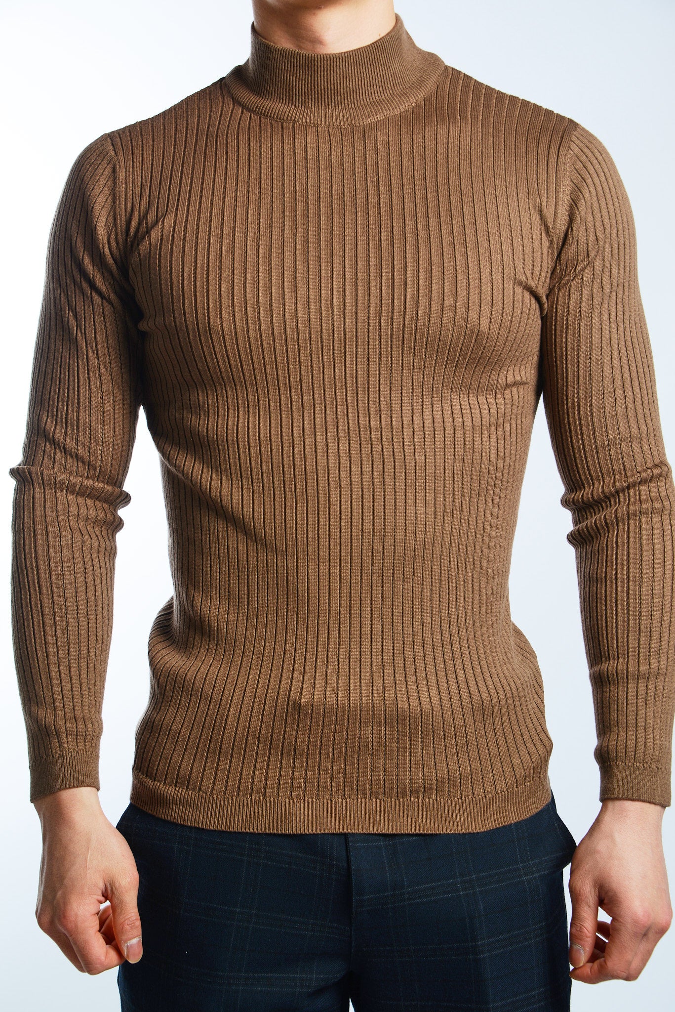 Cambridge Ribbed Mockneck Euro Sweater