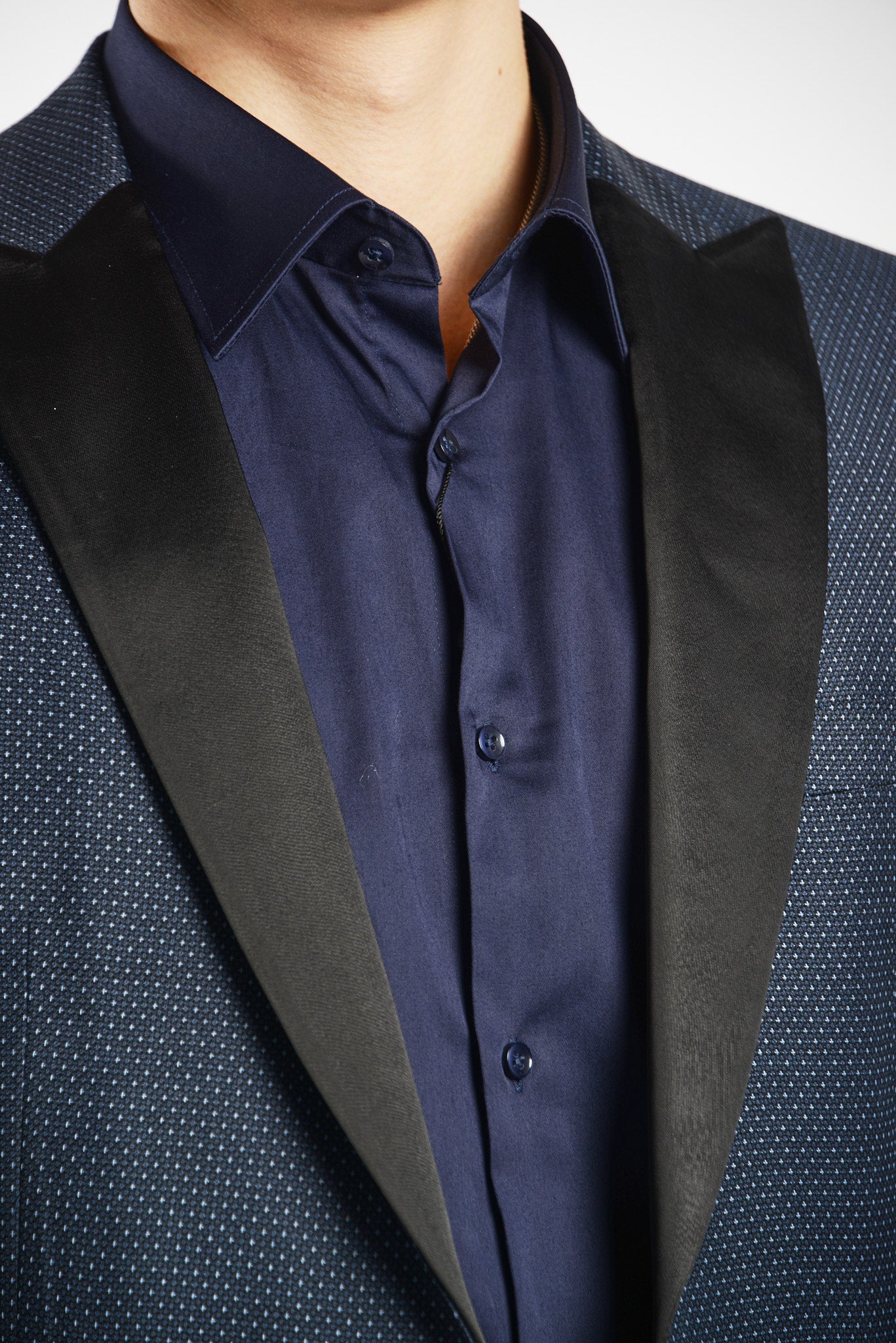 Euro Pin Dot Tuxedo Blazer
